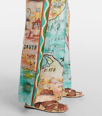 Pantalon Swell imprimé en soie | Alémais