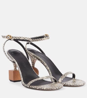 Bisou embossed leather sandals | Jacquemus