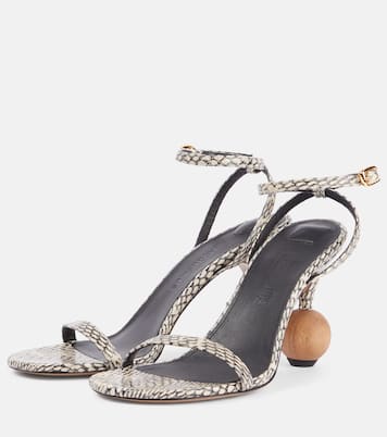 Bisou embossed leather sandals | Jacquemus