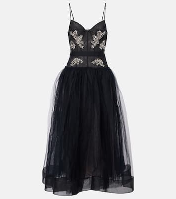 Abito in tulle con cristalli | Erdem