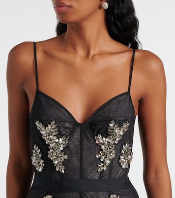 Abito in tulle con cristalli | Erdem