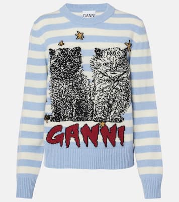 Jersey de mezcla de lana a rayas | Ganni