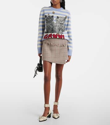 Jersey de mezcla de lana a rayas | Ganni