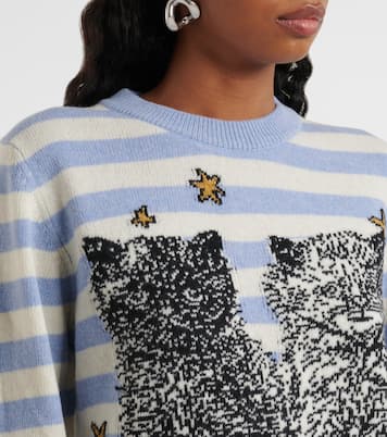 Jersey de mezcla de lana a rayas | Ganni