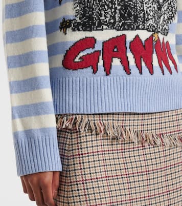 Jersey de mezcla de lana a rayas | Ganni