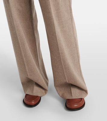 Weite Hose aus Wolle und Kaschmir | Loewe