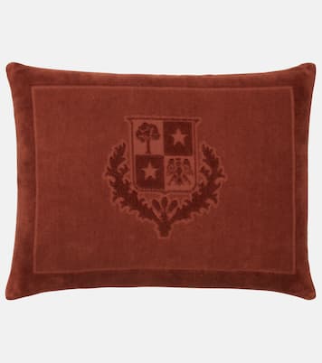 Crest cotton velour and terry cushion | Loro Piana