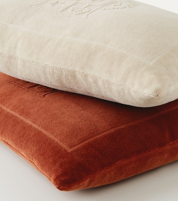 Crest cotton velour and terry cushion | Loro Piana