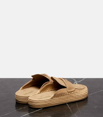 Suede espadrille mules | Prada