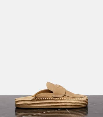 Suede espadrille mules | Prada
