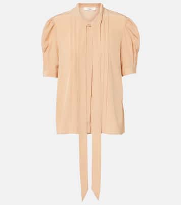 Blusa de crepé de china de seda con lazo | Chloé