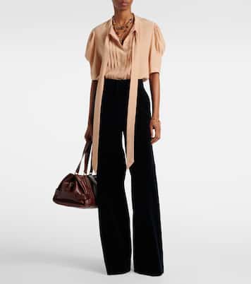 Blusa de crepé de china de seda con lazo | Chloé