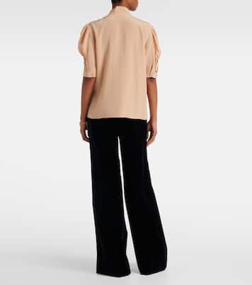 Blusa de crepé de china de seda con lazo | Chloé