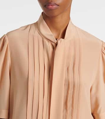 Blusa de crepé de china de seda con lazo | Chloé