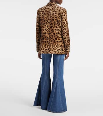 Leopard-print cotton blazer | Chloé