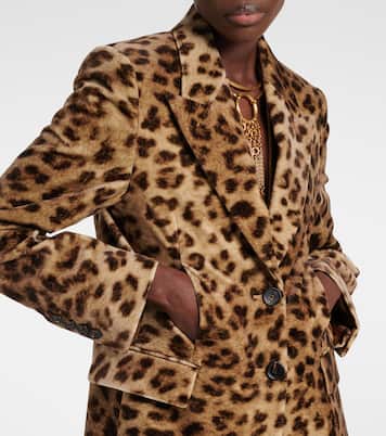 Leopard-print cotton blazer | Chloé