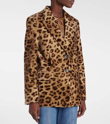 Leopard-print cotton blazer | Chloé