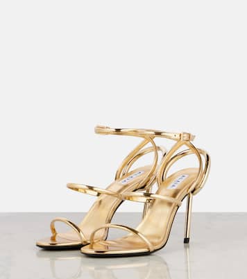 Sandalen Strappy aus Metallic-Leder | Alaïa