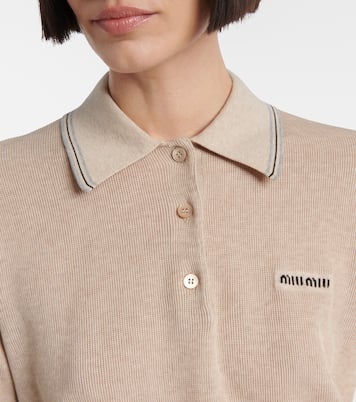 Polopullover aus einem Baumwollgemisch | Miu Miu
