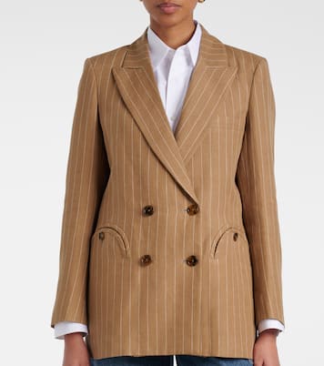 Blazer Heretique rayé en lin | Blazé Milano