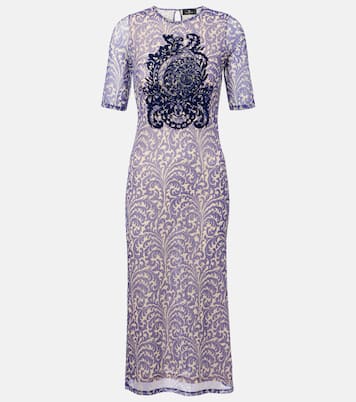 Bedrucktes Midikleid aus Mesh | Etro