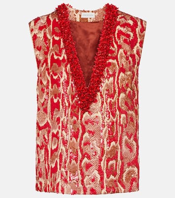 College beaded-embellished top | Dries Van Noten