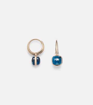 Boucles d'oreilles Nudo Mini en or rose 18 ct et topazes | Pomellato