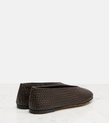 Rosa Intrecciato leather ballet flats | Bottega Veneta