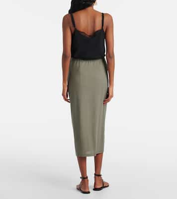 Cotton midi skirt | Vince