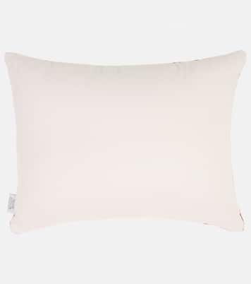 Printed silk and cotton velvet cushion | Les-Ottomans