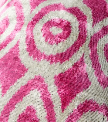 Printed silk and cotton velvet cushion | Les-Ottomans