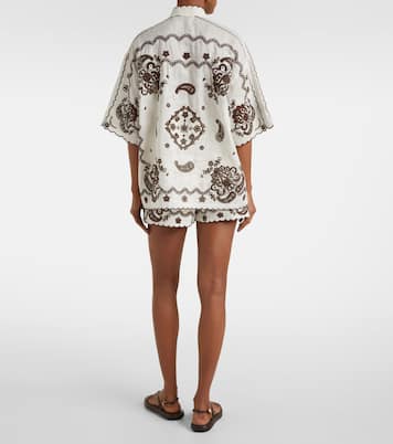 Camicia Ascension in lino con ricamo | Zimmermann
