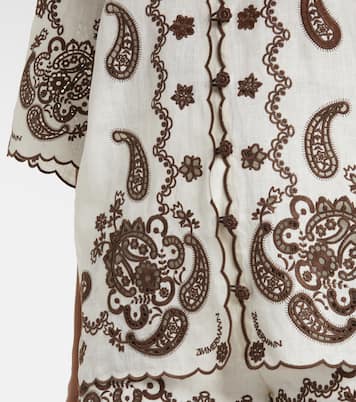 Camicia Ascension in lino con ricamo | Zimmermann