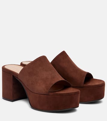 Mules à plateau en daim | Gianvito Rossi