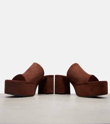 Mules à plateau en daim | Gianvito Rossi