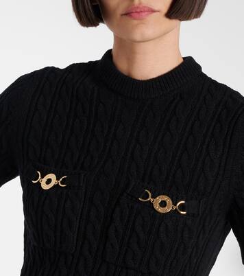 Cable-knit wool and cashmere minidress | Patou
