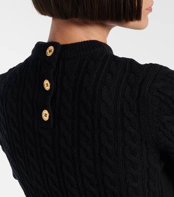 Cable-knit wool and cashmere minidress | Patou