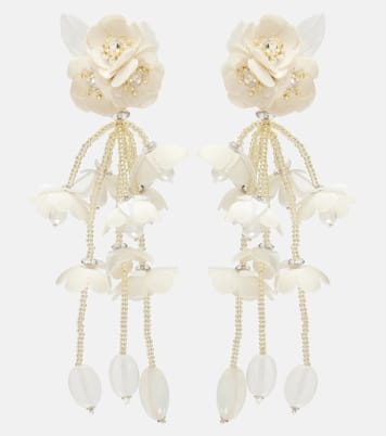 Pendientes con cuentas florales | Oscar de la Renta