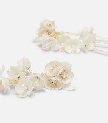 Pendientes con cuentas florales | Oscar de la Renta