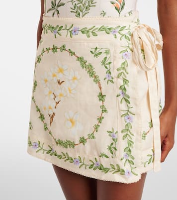 Luna floral linen beach cover-up | Agua by Agua Bendita