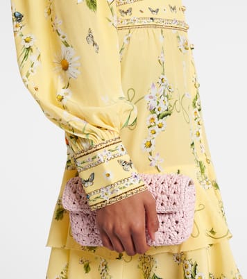Abito corto Daisy Chains in seta | Camilla