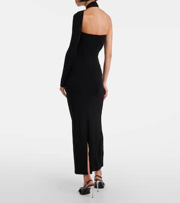One-shoulder crêpe maxi dress | Courrèges