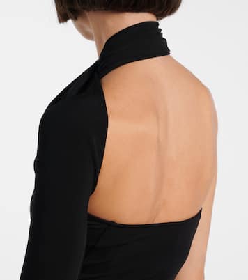 One-shoulder crêpe maxi dress | Courrèges