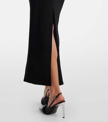 One-shoulder crêpe maxi dress | Courrèges