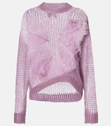 Pull en mohair mélangé à plumes | The Attico