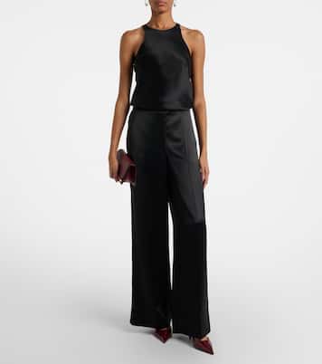 Dijon satin wide-leg pants  | Joseph