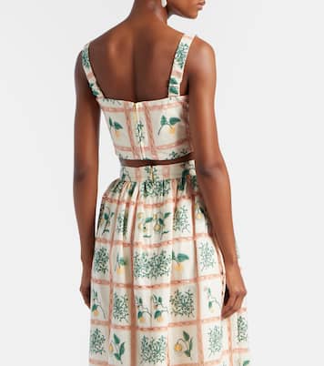 Besticktes Cropped-Top Cacao aus Baumwolle | Agua by Agua Bendita