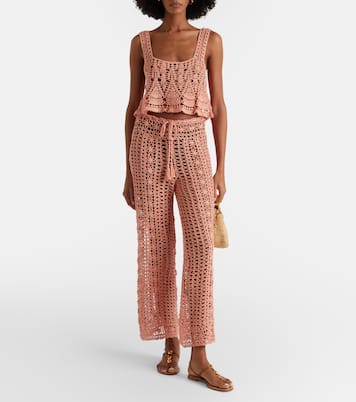 Weite Hose aus Häkelstrick | Anna Kosturova