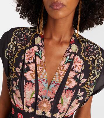 Accordion printed plissé maxi dress | La DoubleJ