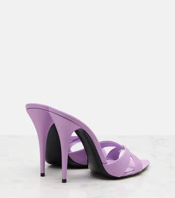 Kirat 110 crêpe satin mules | Saint Laurent